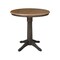 International Concepts Round 36 in Rd Ped Gathering Ht Table, 2 Emily Counter Ht Stools, Hickory/Coal, 36 in W, 36 in L K45-36RT-27B-S6172-2 - alternate 4
